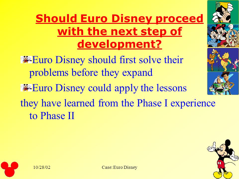 Problem analysis of euro disneys start